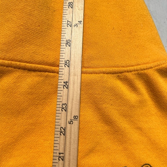 Men's Slappy's Garage Hoodie Yellow Spell-Out L Skateboard San Diego Half Pipe - Picture 15 of 15